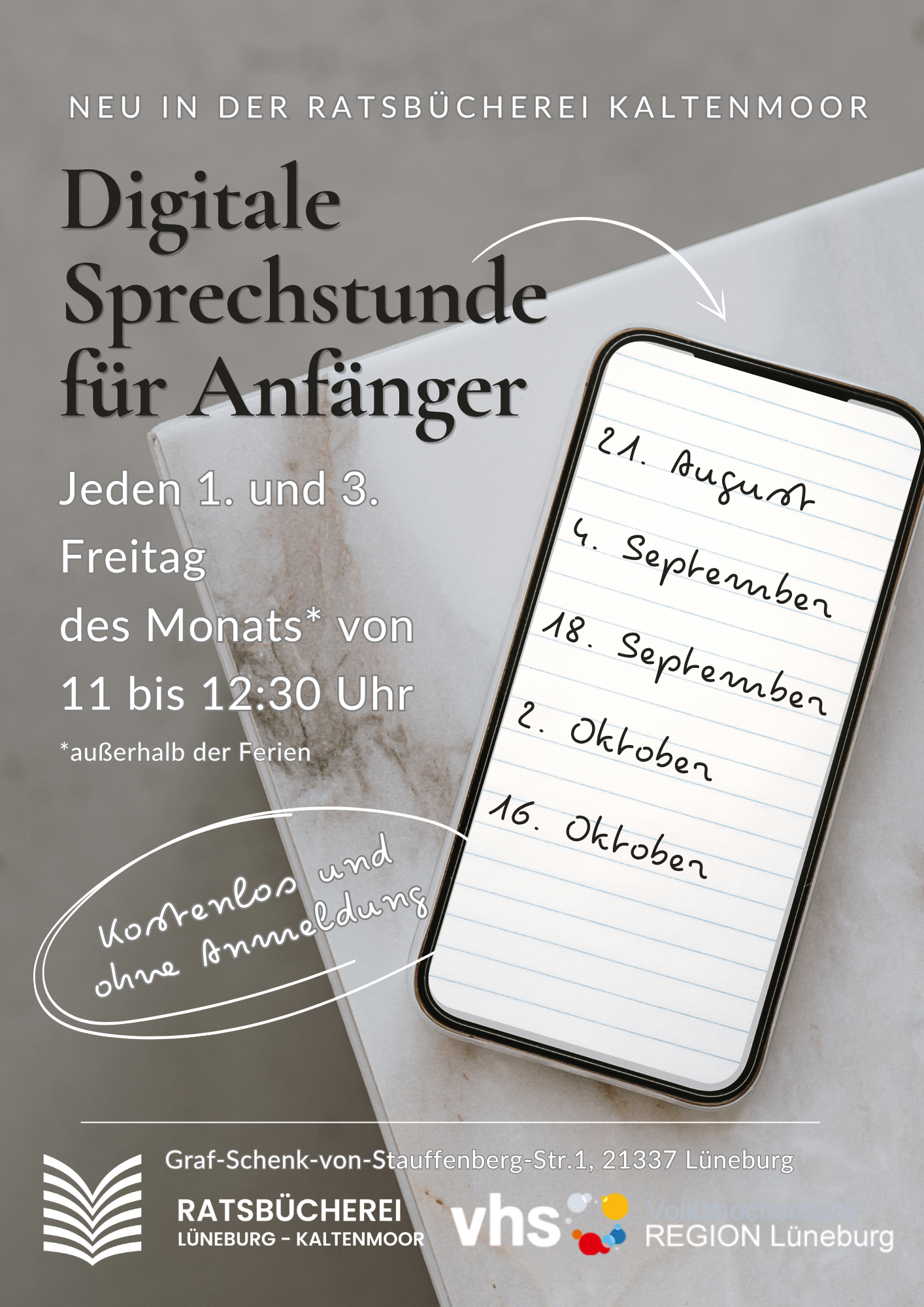 {#Digitale Sprechstunde August bis Oktober -  (Flyer (A4))}